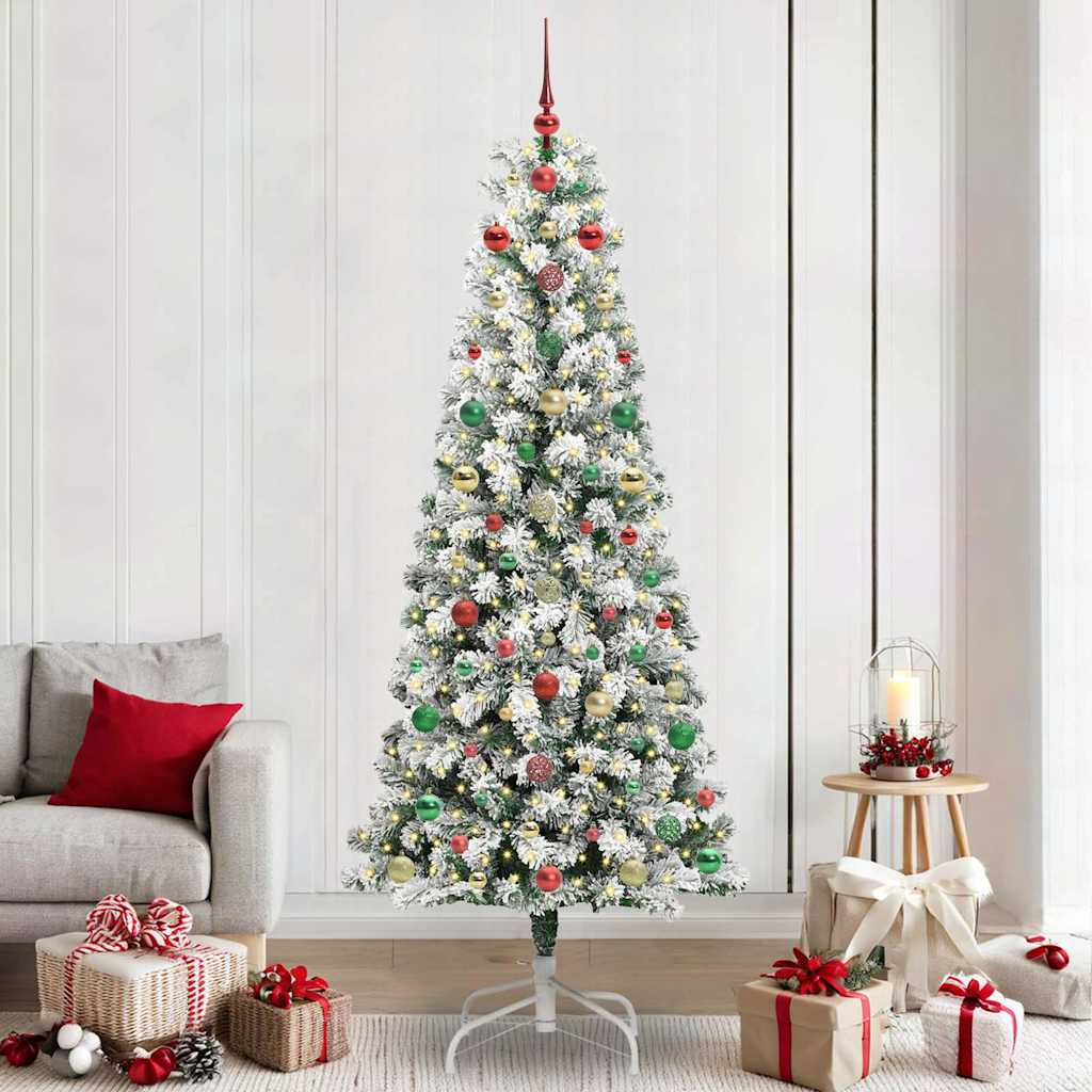 Kunstig sammensatt juletre med LED -stripelys 240 cm PVC
