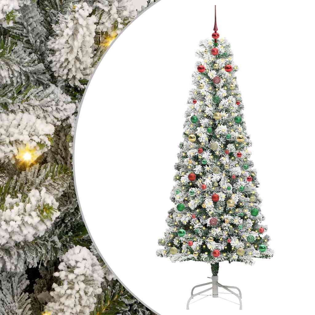 Kunstig sammensatt juletre med LED -stripelys 240 cm PVC