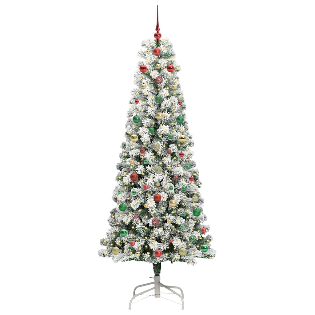 Kunstig sammensatt juletre med LED -stripelys 240 cm PVC