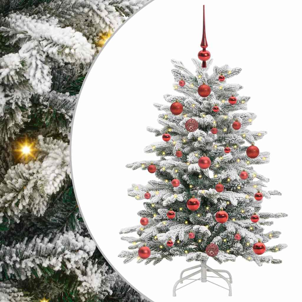 Kunstig sammensatt juletre Hvit 120 cm PE og PVC vidaXL