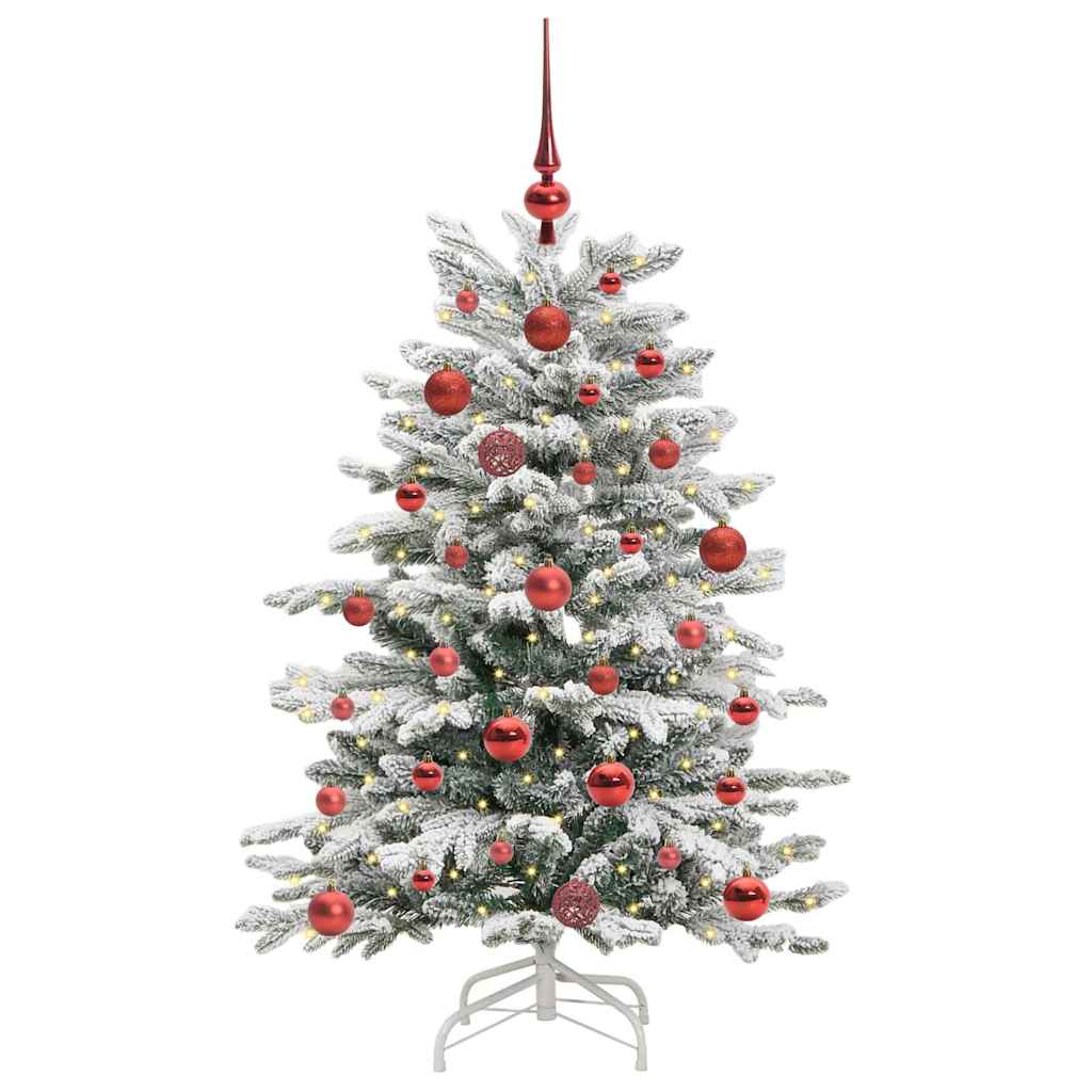 Kunstig sammensatt juletre Hvit 120 cm PE og PVC vidaXL