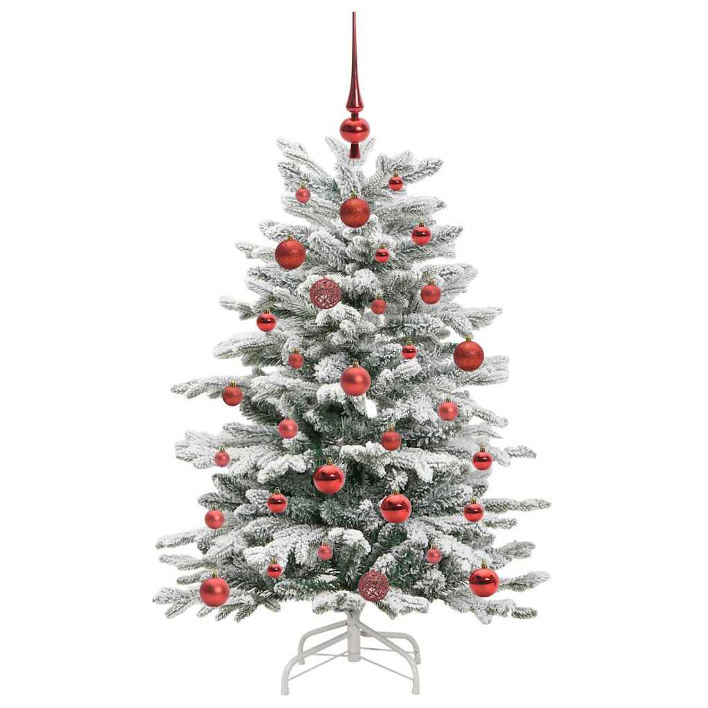 Kunstig sammensatt juletre Hvit 120 cm PE og PVC vidaXL