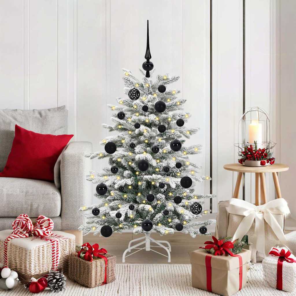 Kunstig sammensatt juletre Hvit 120 cm PE og PVC vidaXL