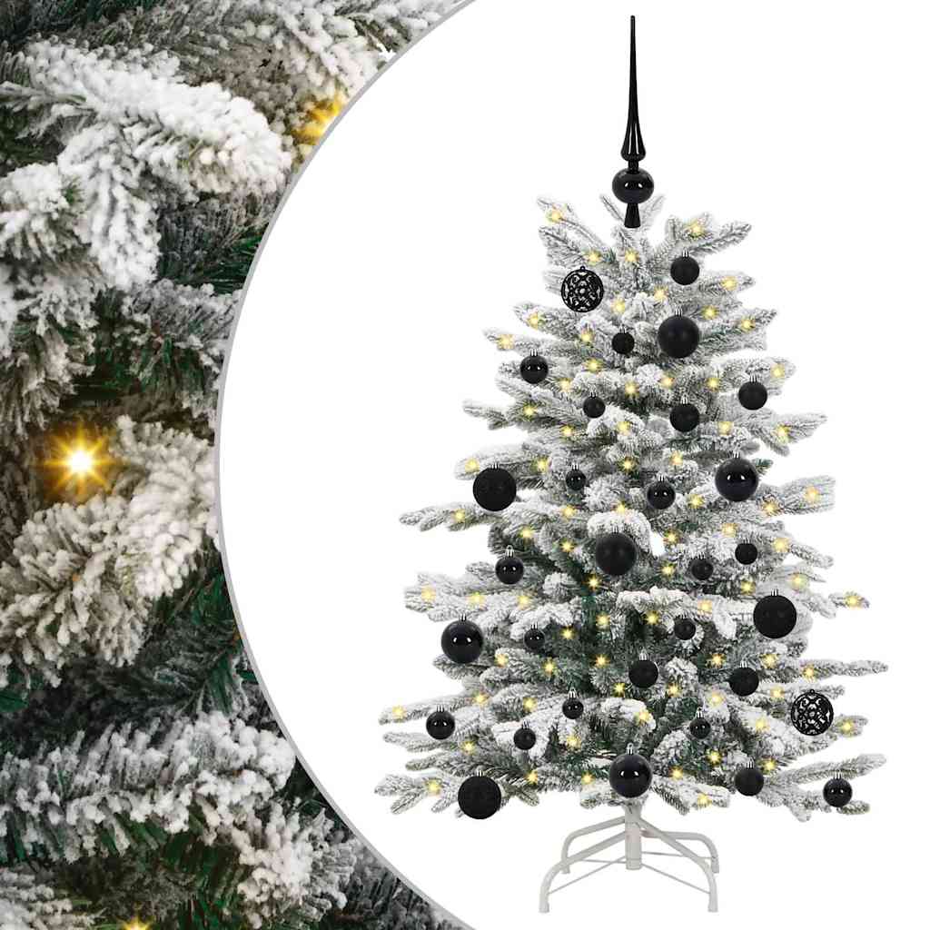 Kunstig sammensatt juletre Hvit 120 cm PE og PVC vidaXL