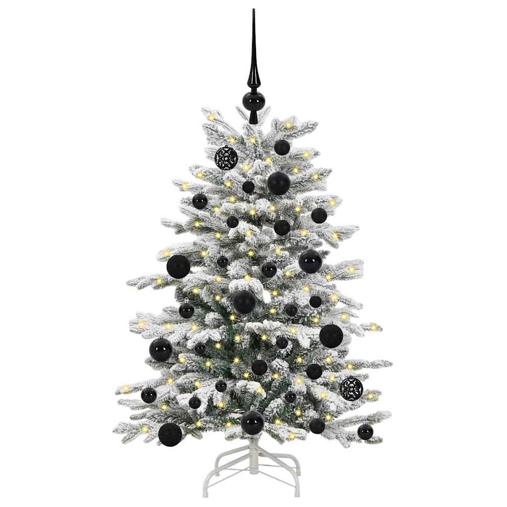 Kunstig sammensatt juletre Hvit 120 cm PE og PVC vidaXL