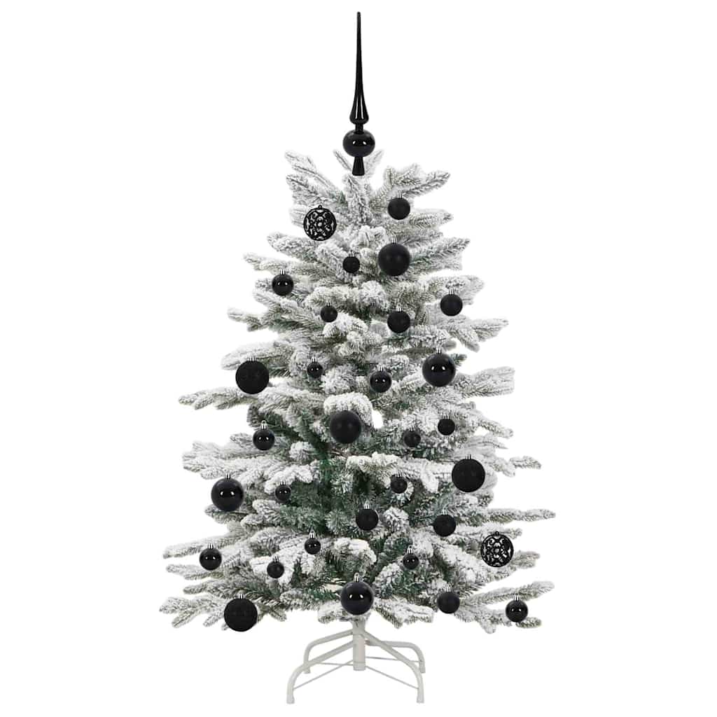Kunstig sammensatt juletre Hvit 120 cm PE og PVC vidaXL