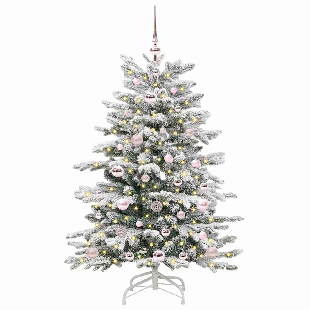 Kunstig sammensatt juletre Hvit 120 cm PE og PVC vidaXL