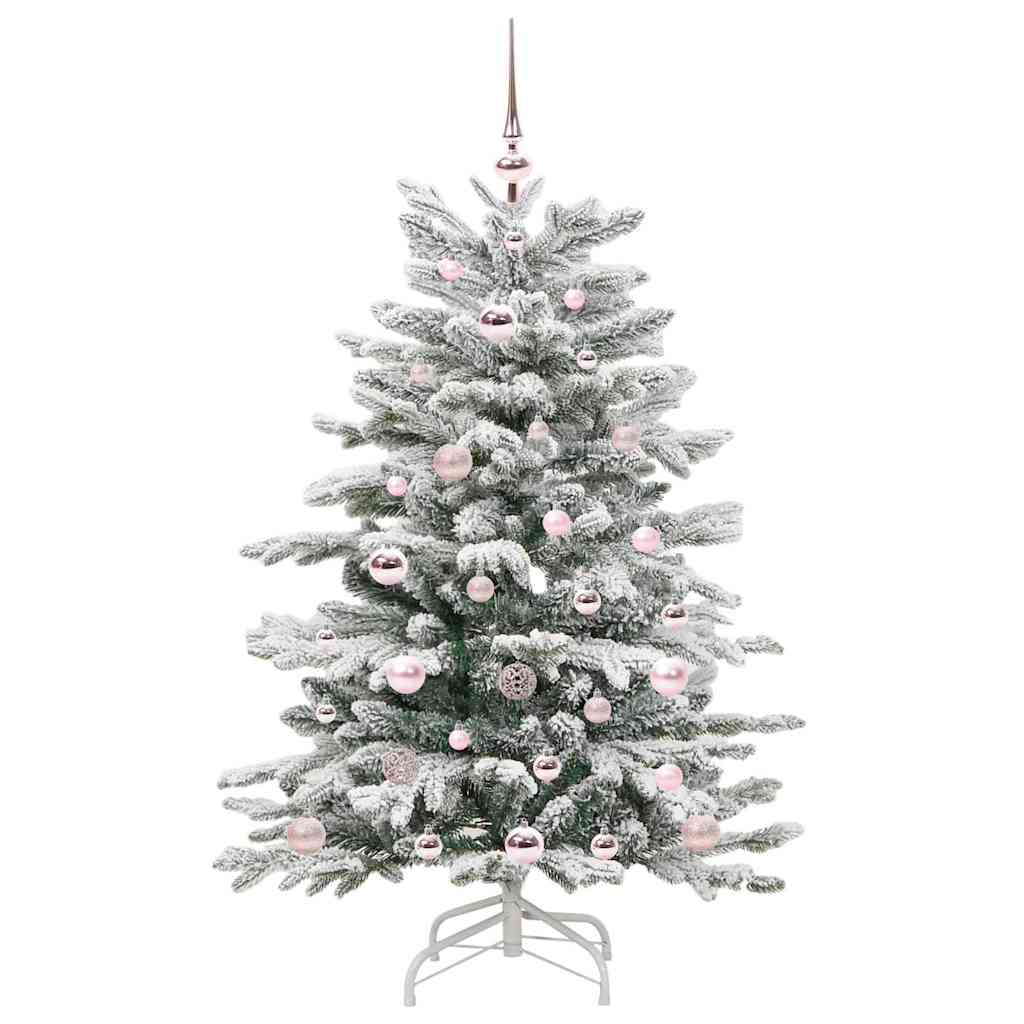 Kunstig sammensatt juletre Hvit 120 cm PE og PVC vidaXL