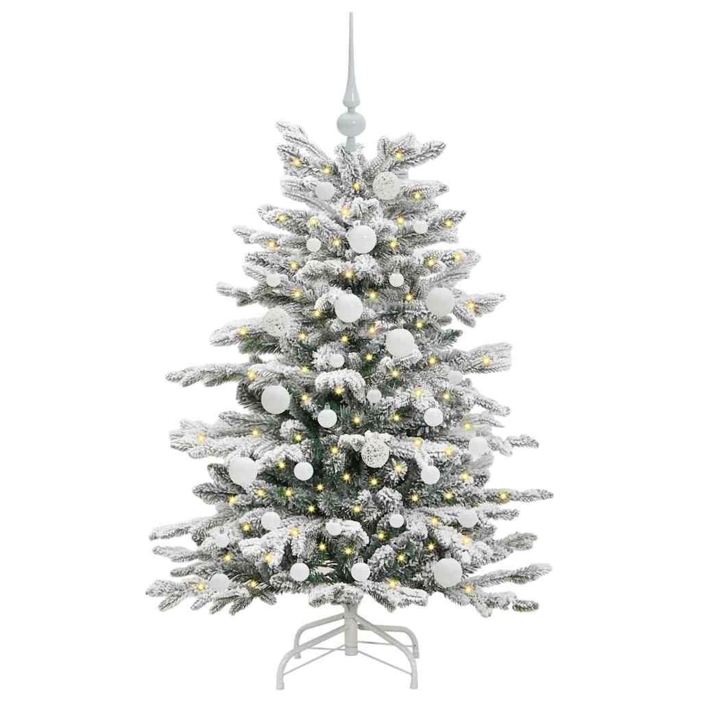 Kunstig sammensatt juletre Hvit 120 cm PE og PVC vidaXL