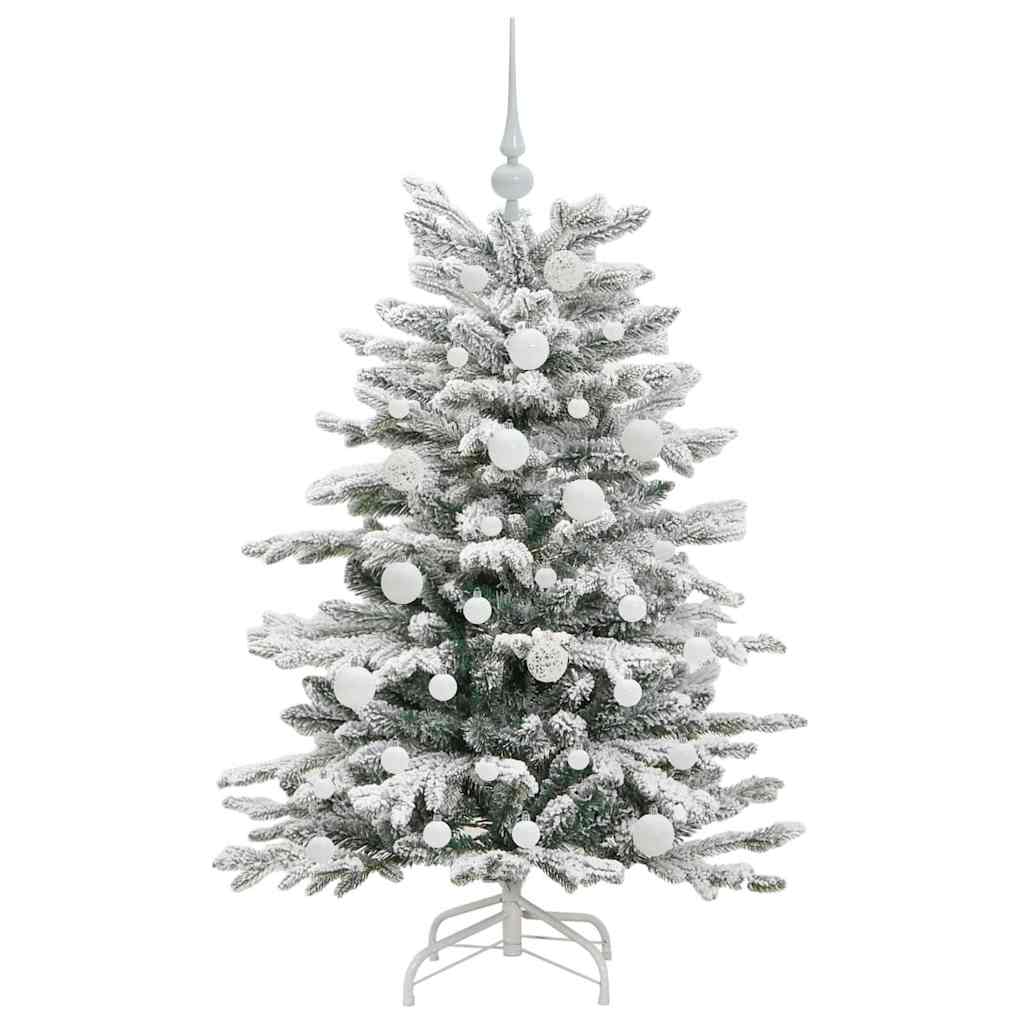Kunstig sammensatt juletre Hvit 120 cm PE og PVC vidaXL
