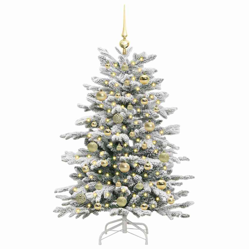 Kunstig sammensatt juletre Hvit 120 cm PE og PVC vidaXL