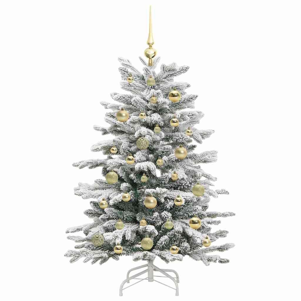 Kunstig sammensatt juletre Hvit 120 cm PE og PVC vidaXL