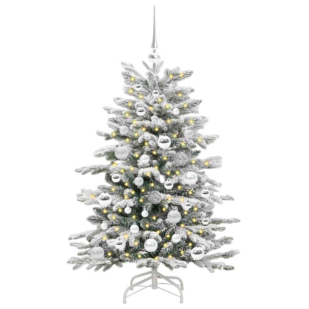 Kunstig sammensatt juletre Hvit 120 cm PE og PVC vidaXL