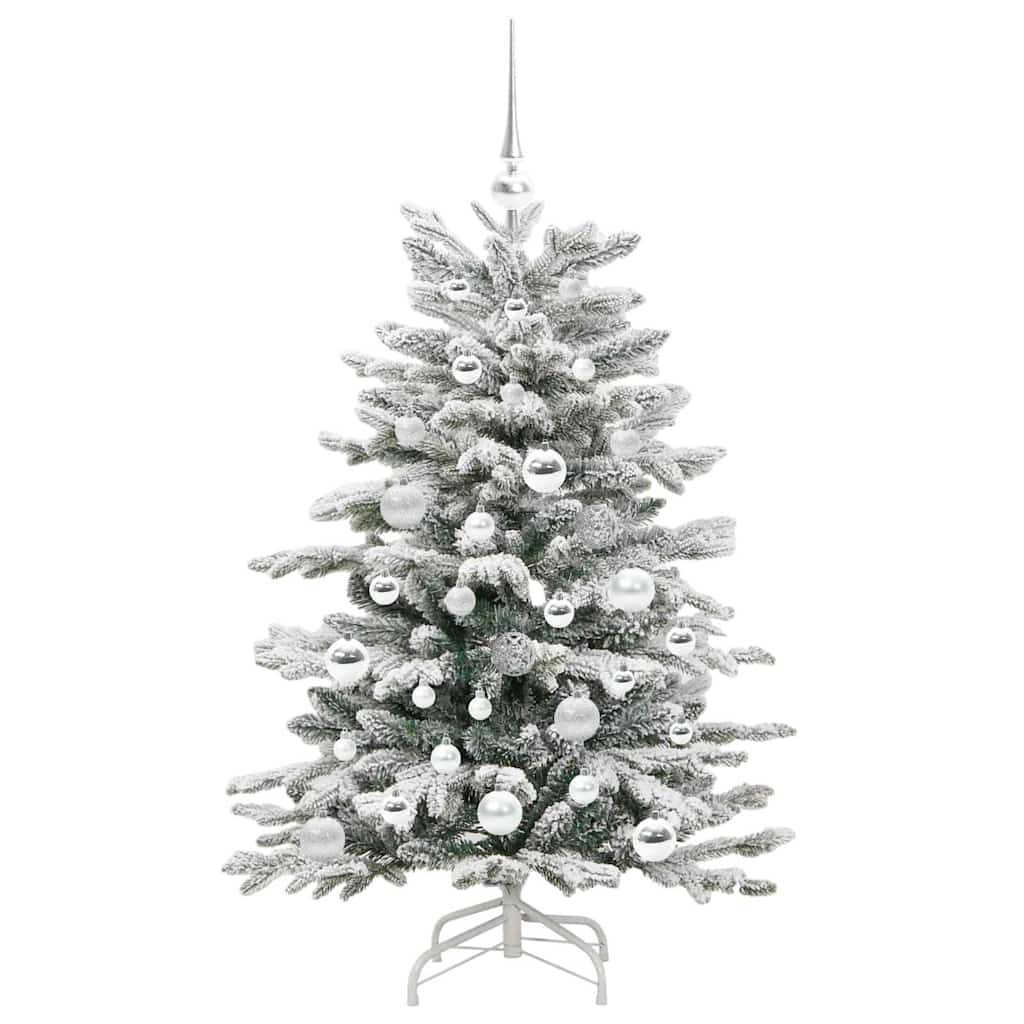 Kunstig sammensatt juletre Hvit 120 cm PE og PVC vidaXL