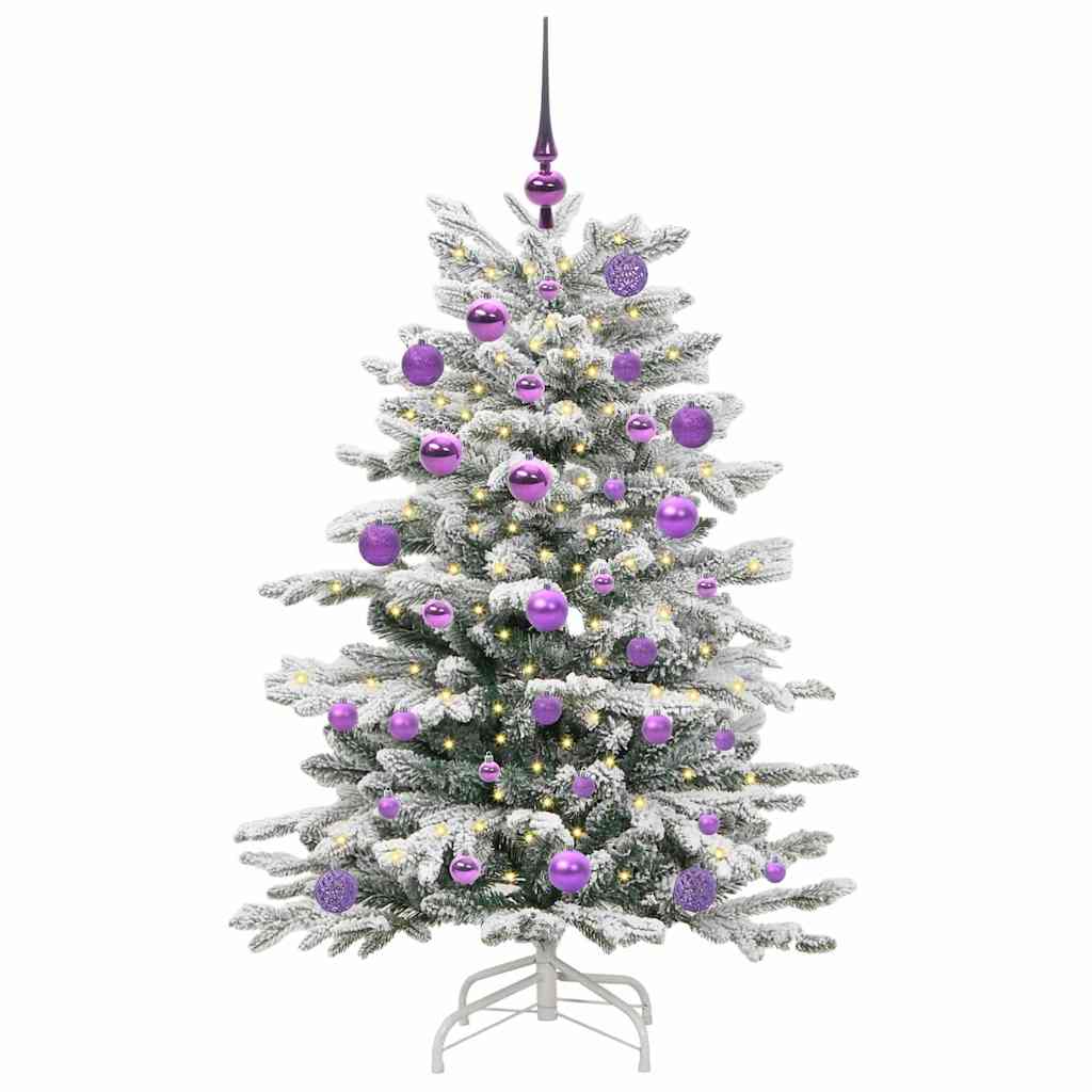 Kunstig sammensatt juletre Hvit 120 cm PE og PVC vidaXL