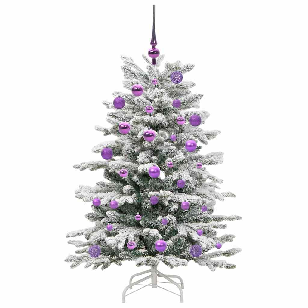 Kunstig sammensatt juletre Hvit 120 cm PE og PVC vidaXL
