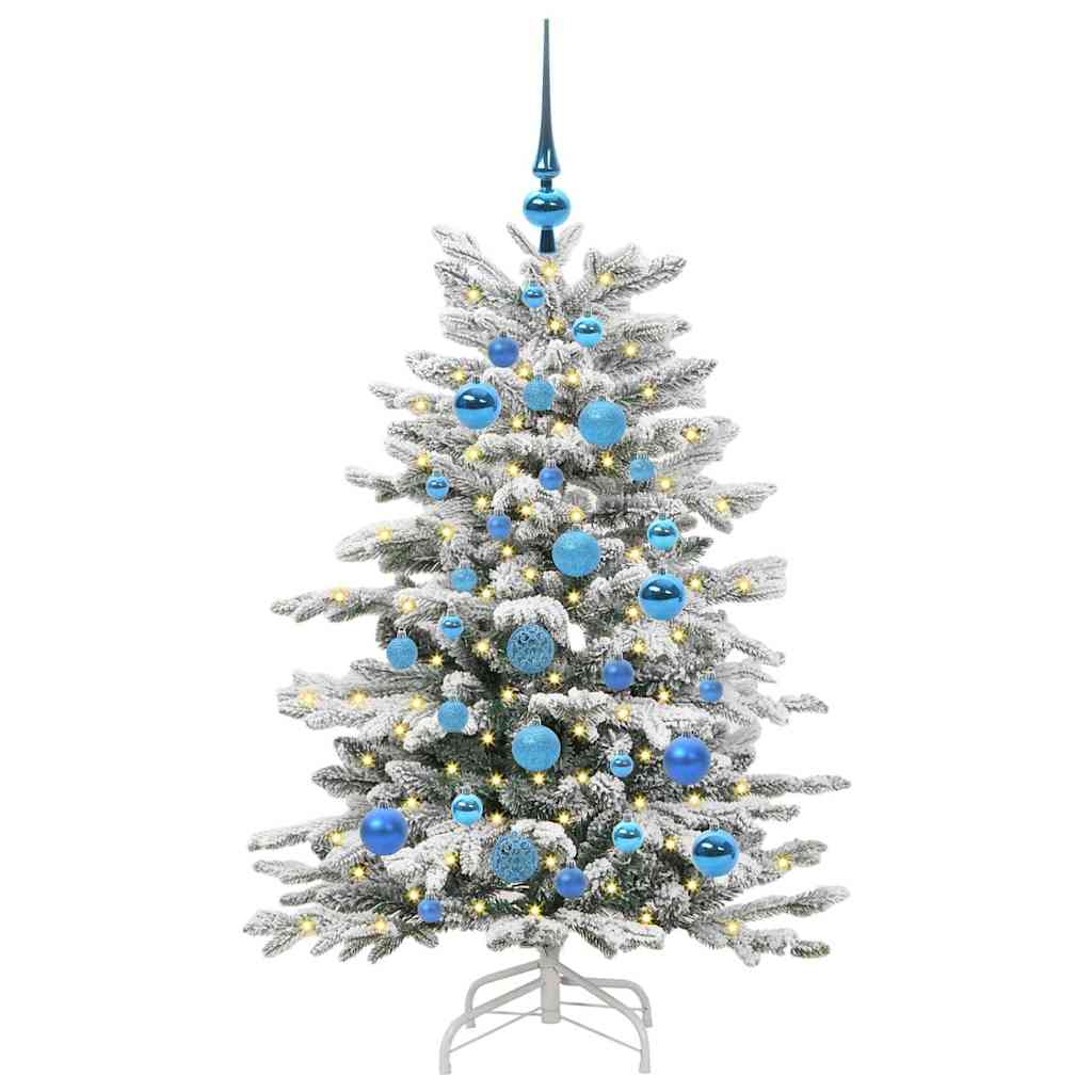 Kunstig sammensatt juletre Hvit 120 cm PE og PVC vidaXL