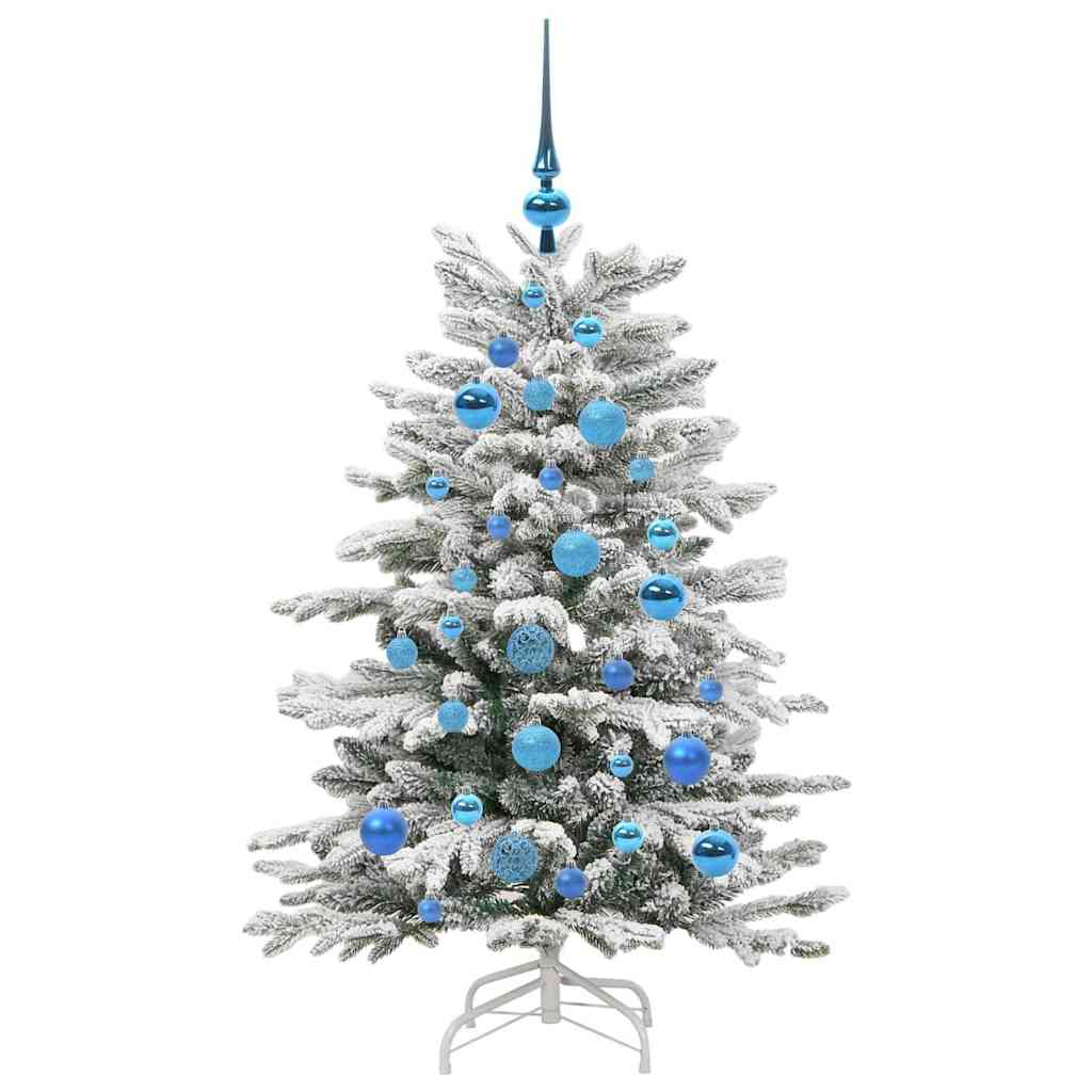 Kunstig sammensatt juletre Hvit 120 cm PE og PVC vidaXL