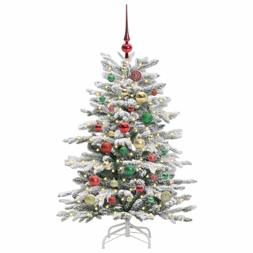 Kunstig sammensatt juletre Hvit 120 cm PE og PVC vidaXL