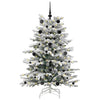 Kunstig sammensatt juletre Hvit 150 cm PE og PVC