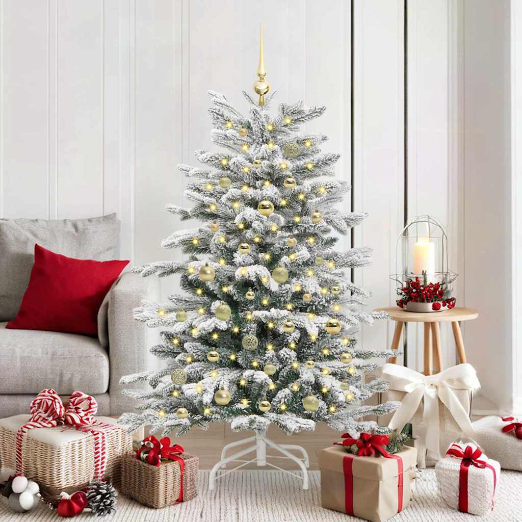 Kunstig sammensatt juletre Hvit 150 cm PE og PVC