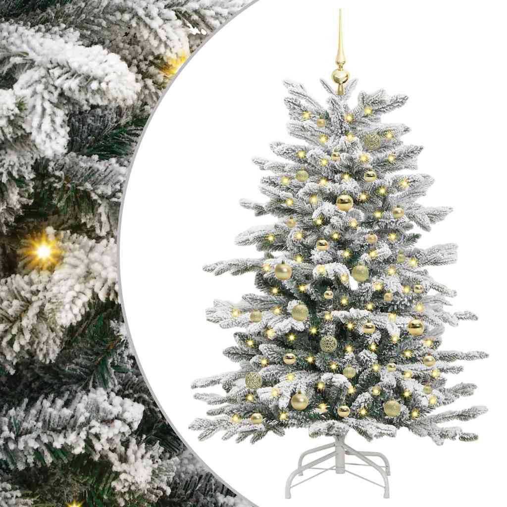 Kunstig sammensatt juletre Hvit 150 cm PE og PVC