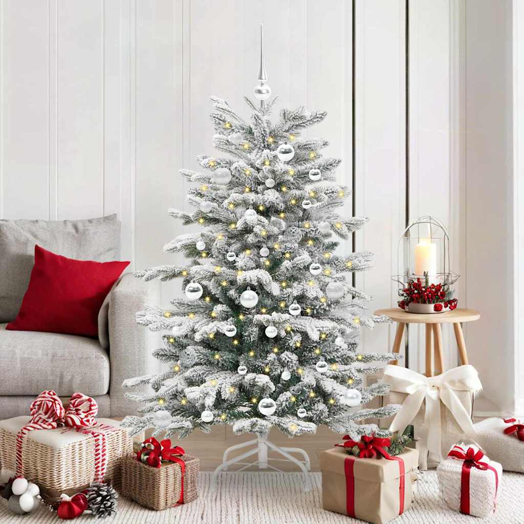 Kunstig sammensatt juletre Hvit 150 cm PE og PVC