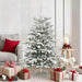 Kunstig sammensatt juletre Hvit 150 cm PE og PVC
