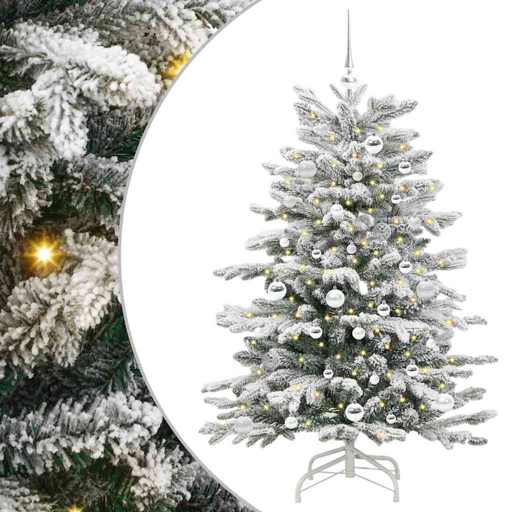 Kunstig sammensatt juletre Hvit 150 cm PE og PVC
