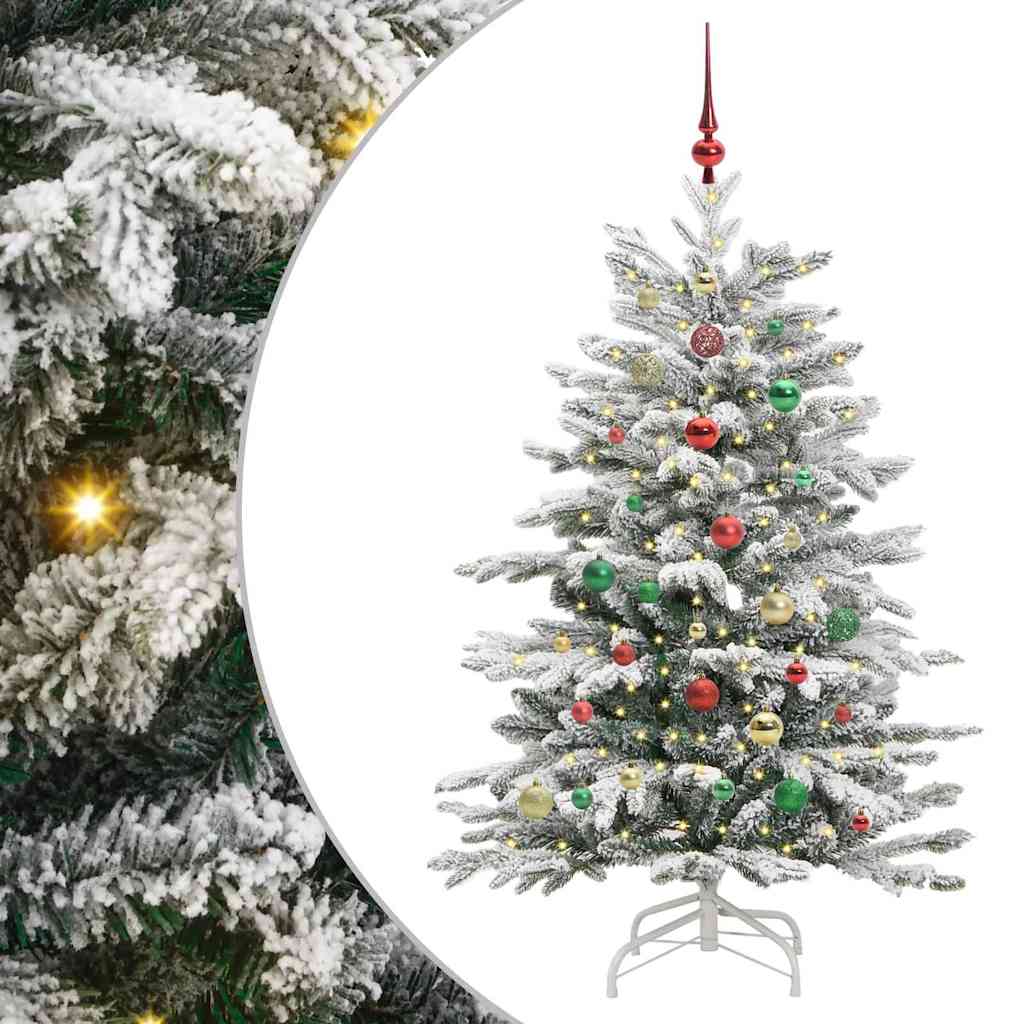 Kunstig sammensatt juletre Hvit 150 cm PE og PVC