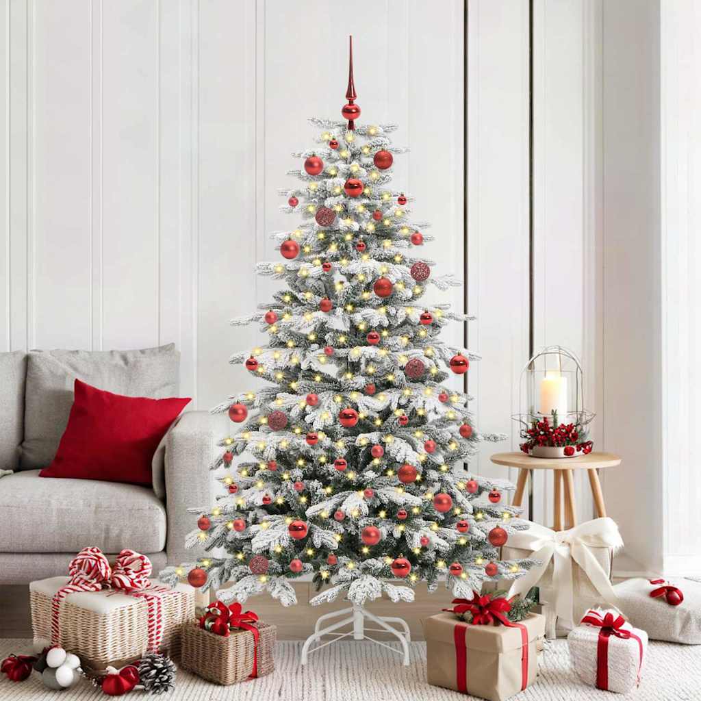 Kunstig sammensatt juletre Hvit 180 cm PE og PVC