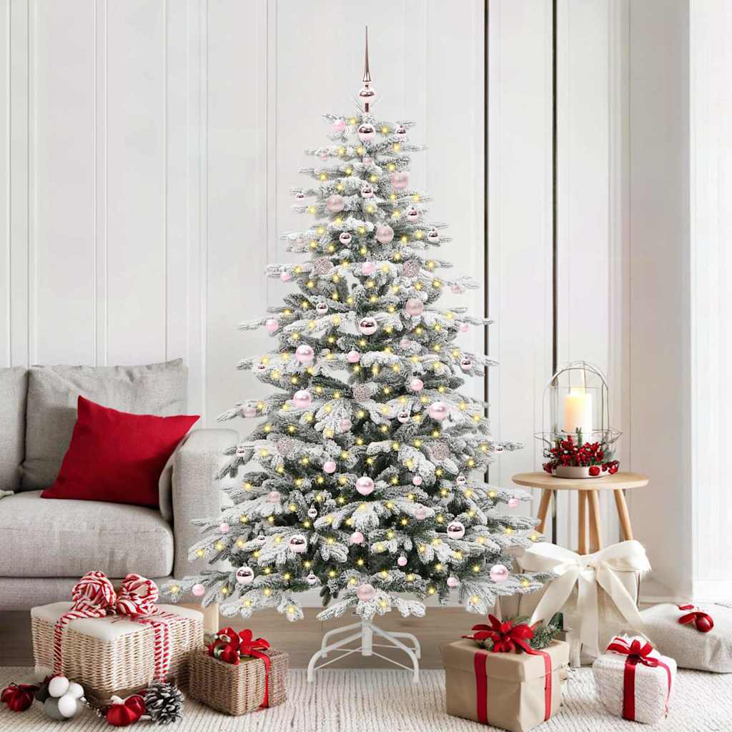 Kunstig sammensatt juletre Hvit 180 cm PE og PVC