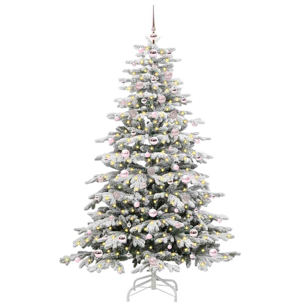 Kunstig sammensatt juletre Hvit 180 cm PE og PVC
