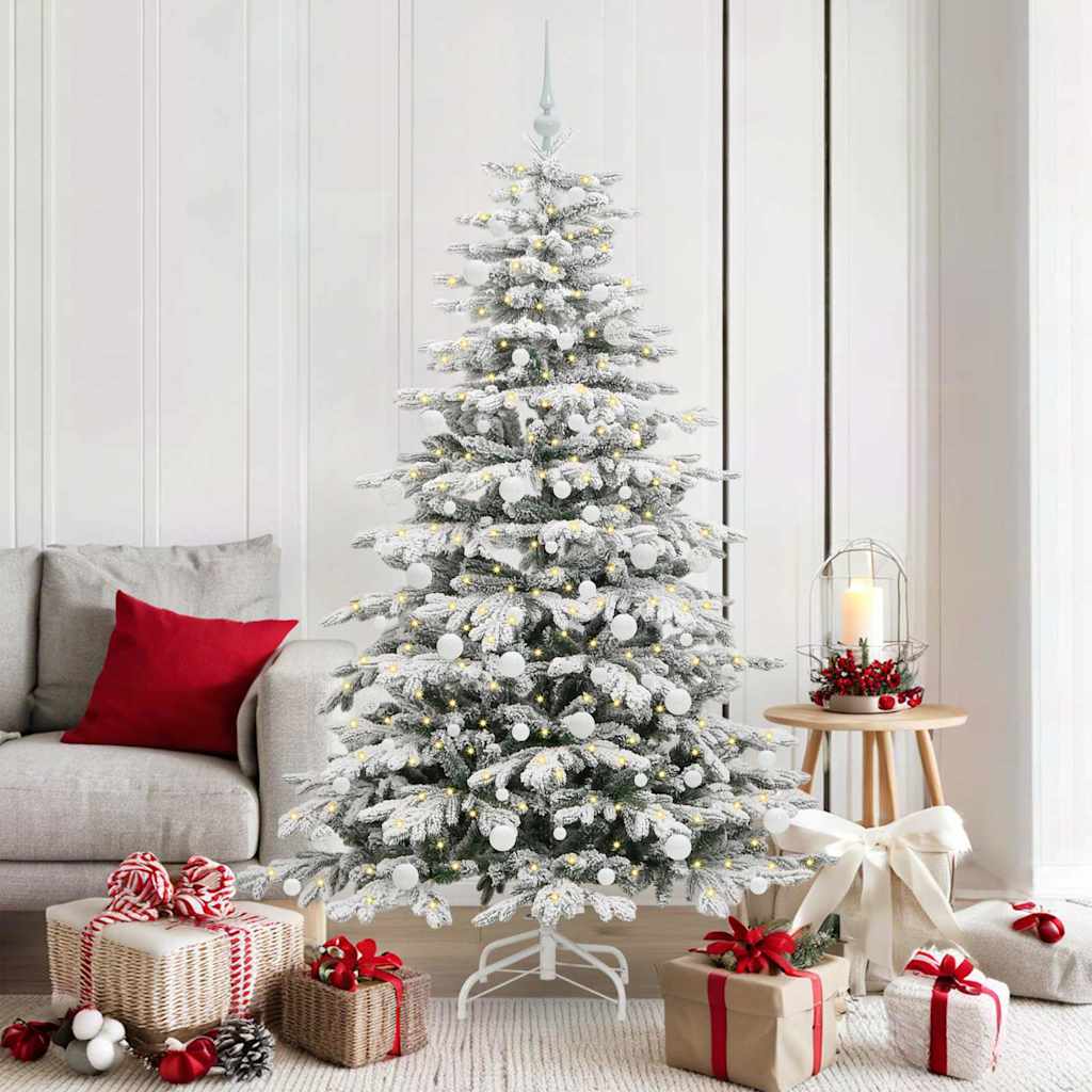 Kunstig sammensatt juletre Hvit 180 cm PE og PVC