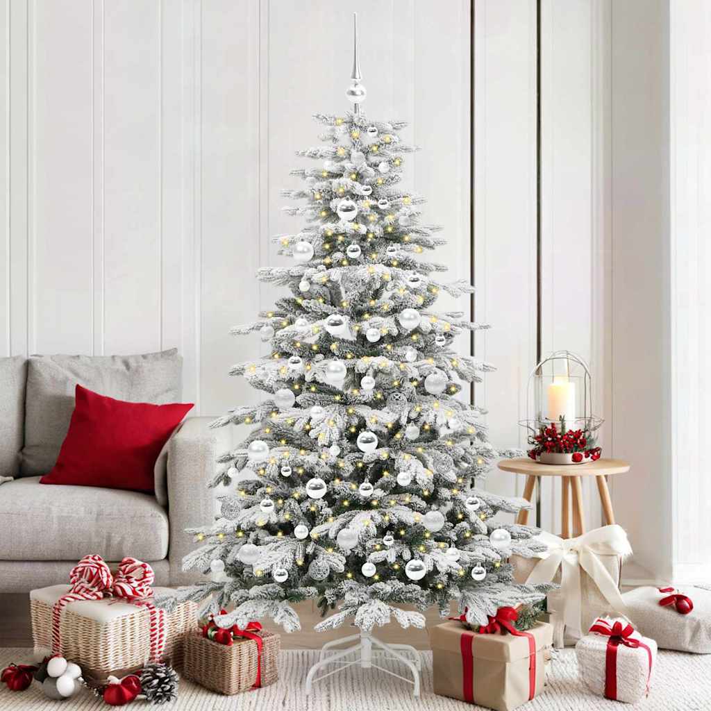 Kunstig sammensatt juletre Hvit 180 cm PE og PVC