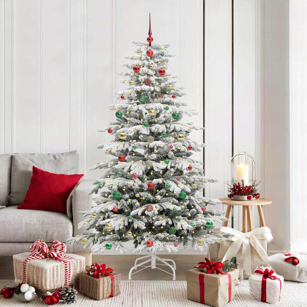 Kunstig sammensatt juletre Hvit 180 cm PE og PVC