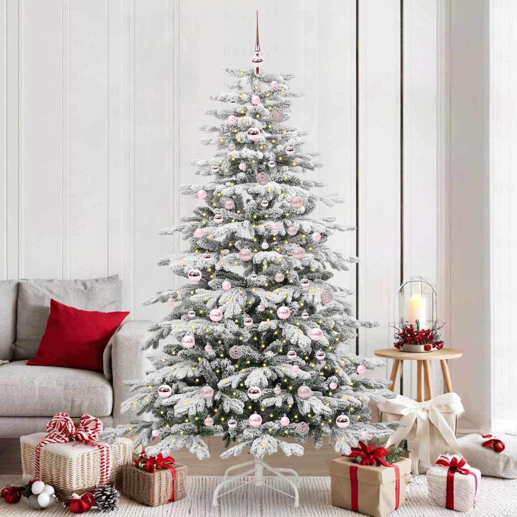 Kunstig sammensatt juletre Hvit 210 cm PE og PVC