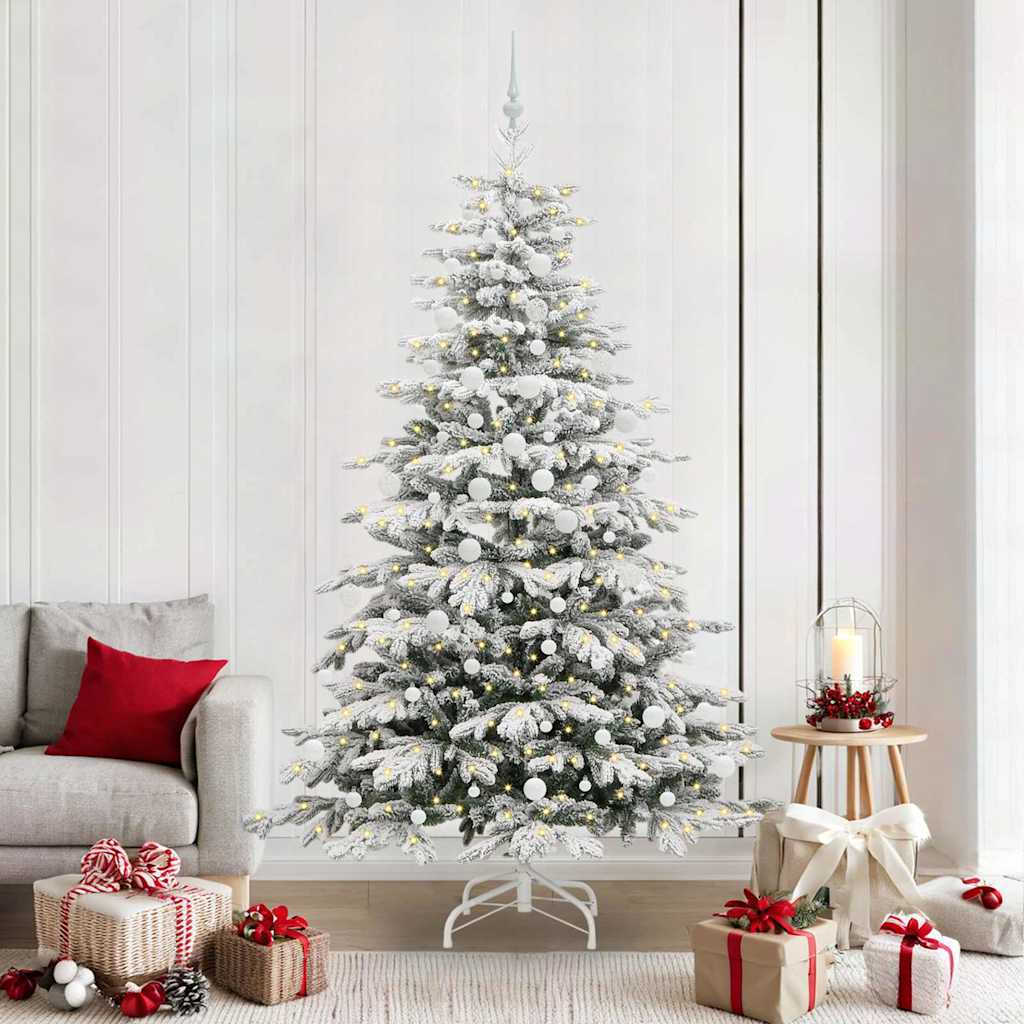 Kunstig sammensatt juletre Hvit 210 cm PE og PVC