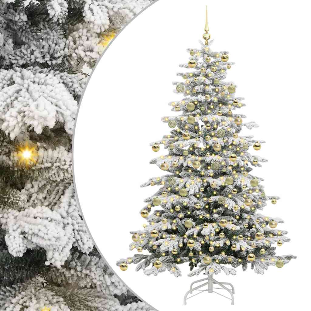 Kunstig sammensatt juletre Hvit 210 cm PE og PVC