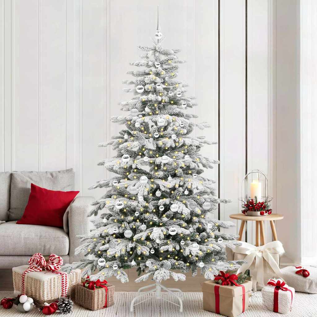 Kunstig sammensatt juletre Hvit 210 cm PE og PVC