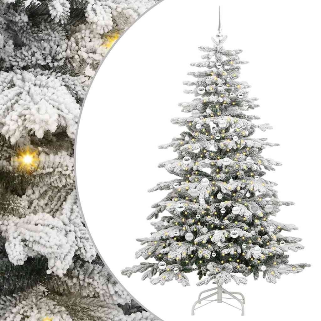 Kunstig sammensatt juletre Hvit 210 cm PE og PVC