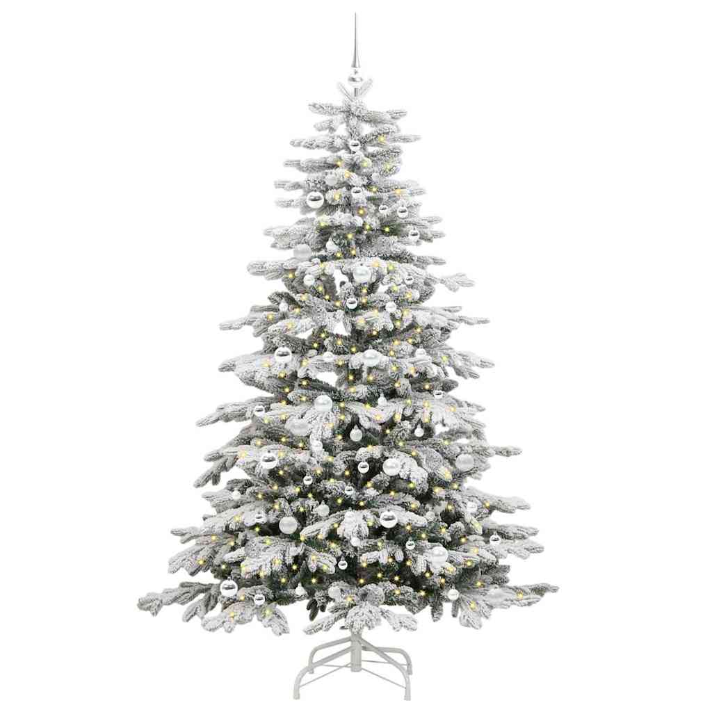 Kunstig sammensatt juletre Hvit 210 cm PE og PVC