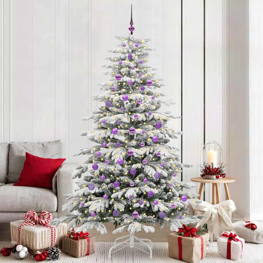 Kunstig sammensatt juletre Hvit 210 cm PE og PVC