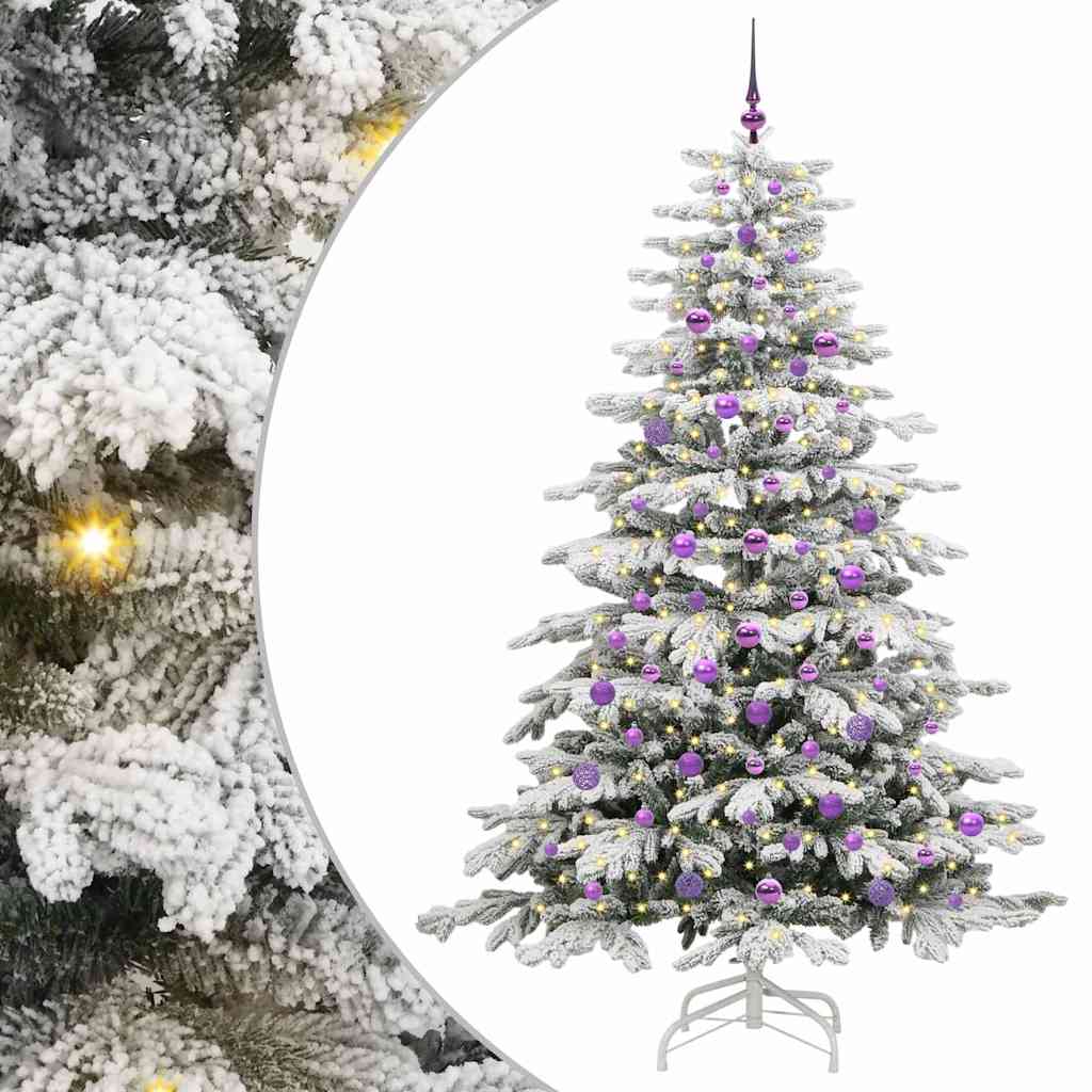 Kunstig sammensatt juletre Hvit 210 cm PE og PVC