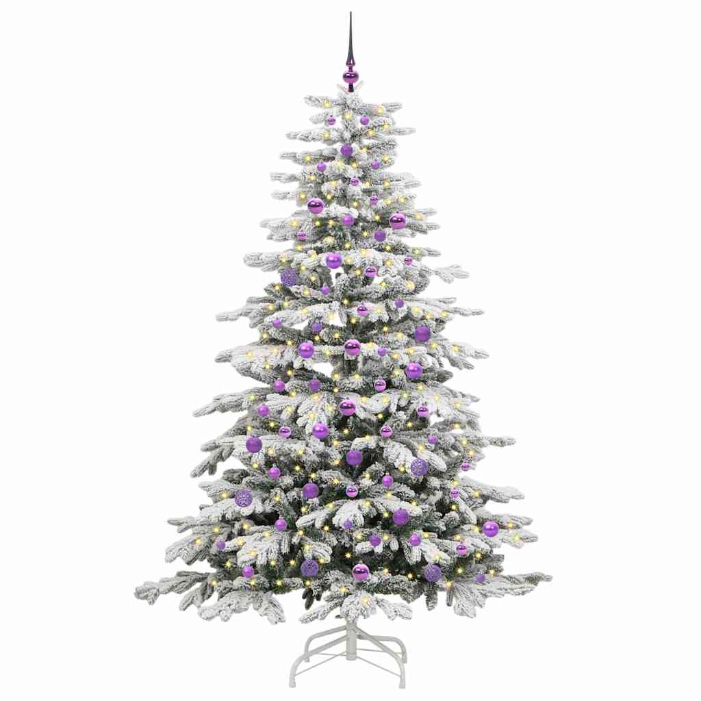 Kunstig sammensatt juletre Hvit 210 cm PE og PVC