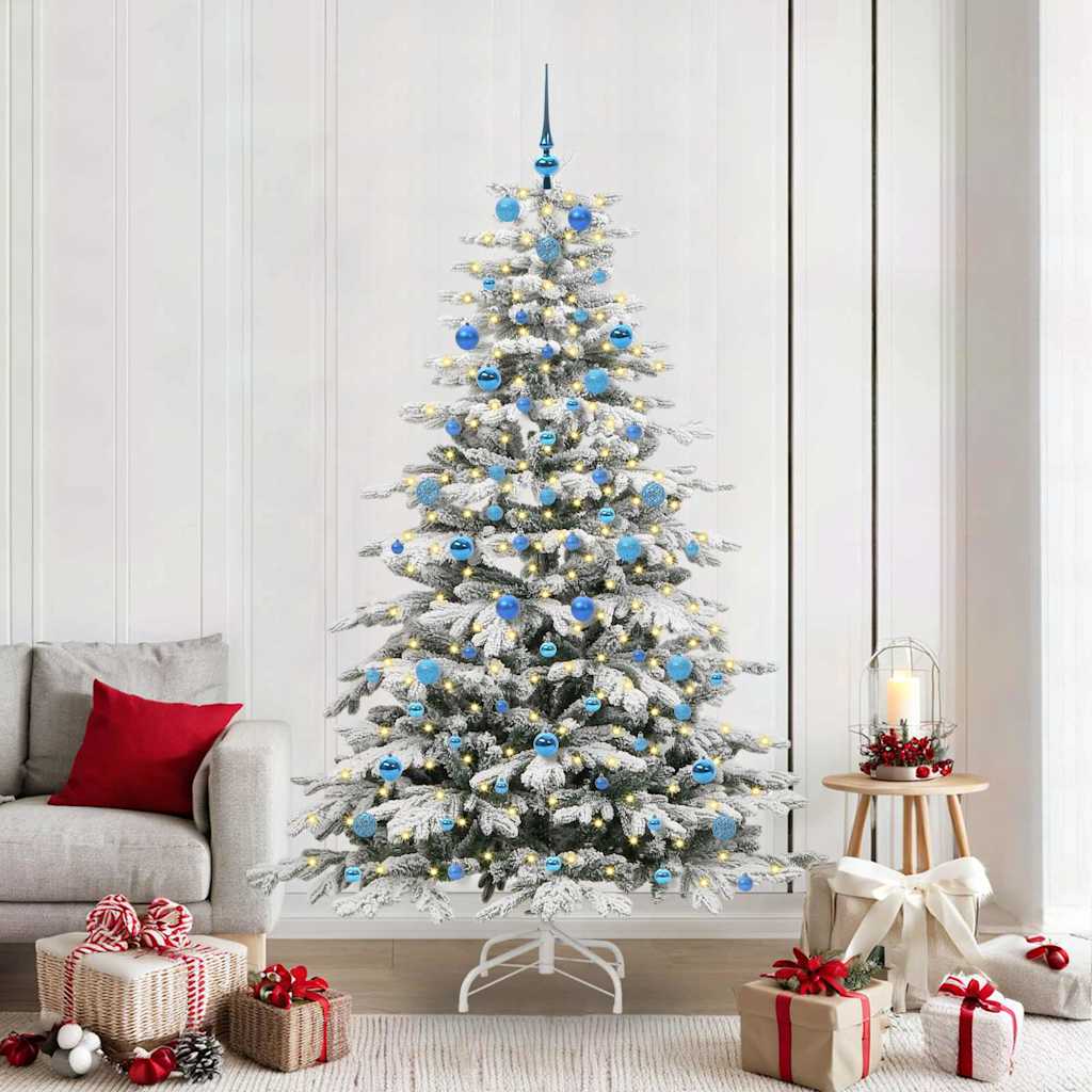 Kunstig sammensatt juletre Hvit 210 cm PE og PVC