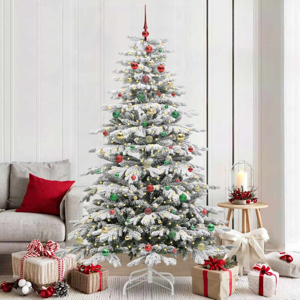 Kunstig sammensatt juletre Hvit 210 cm PE og PVC