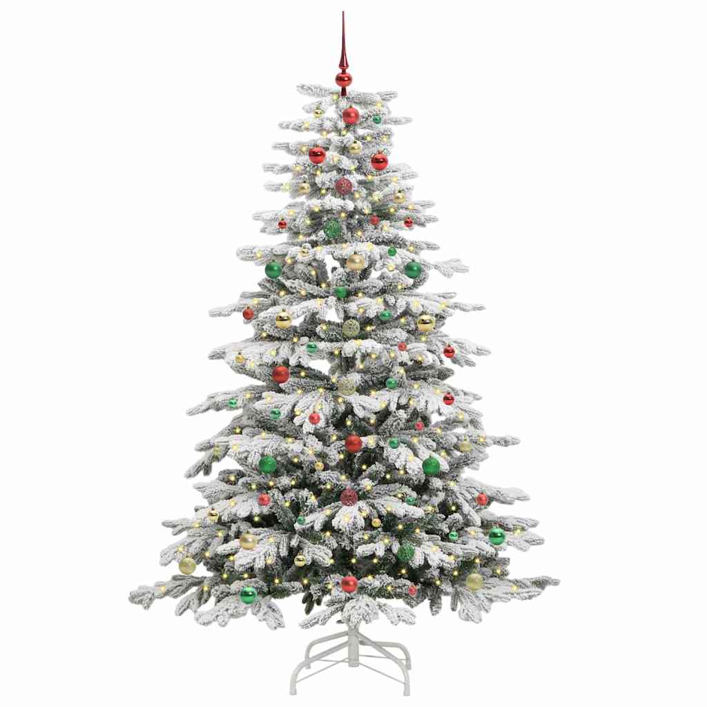 Kunstig sammensatt juletre Hvit 210 cm PE og PVC