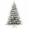 Kunstig sammensatt juletre Hvit 210 cm PE og PVC