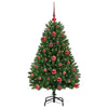 Kunstig juletre med LED -stripelys grønn 120 cm PVC og metall